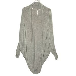 The Group Babaton ML Long Cocoon Cardigan Heather Light Grey